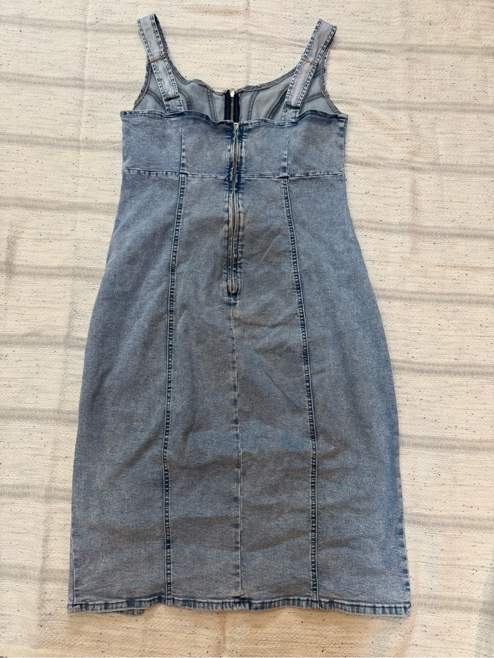 NWOT Chic Curve Light Blue Stretch Denim Dress Women’s Size 3XL - Picture 6 of 8